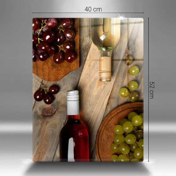 Work surface savers Bottles of wine and grapes