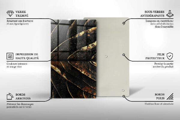 Work surface savers Golden leaf