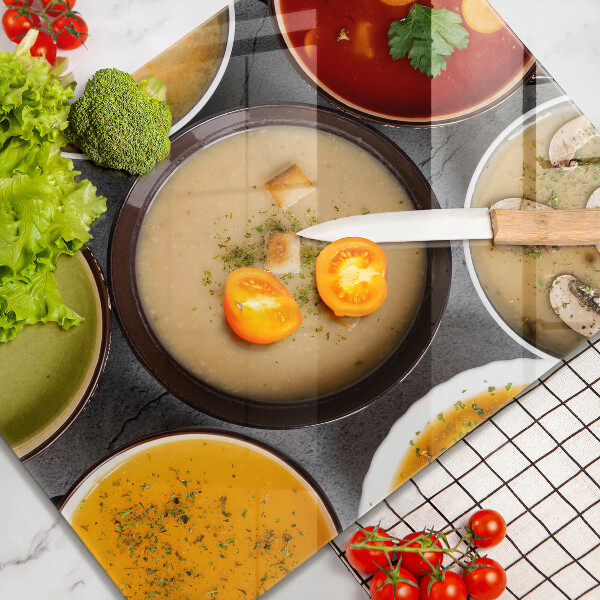 Work surface savers Colorful soups