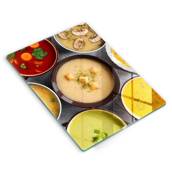 Work surface savers Colorful soups