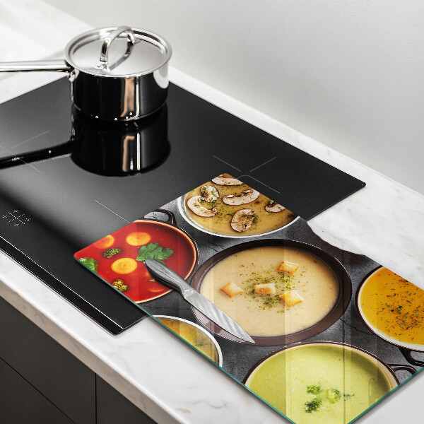 Work surface savers Colorful soups
