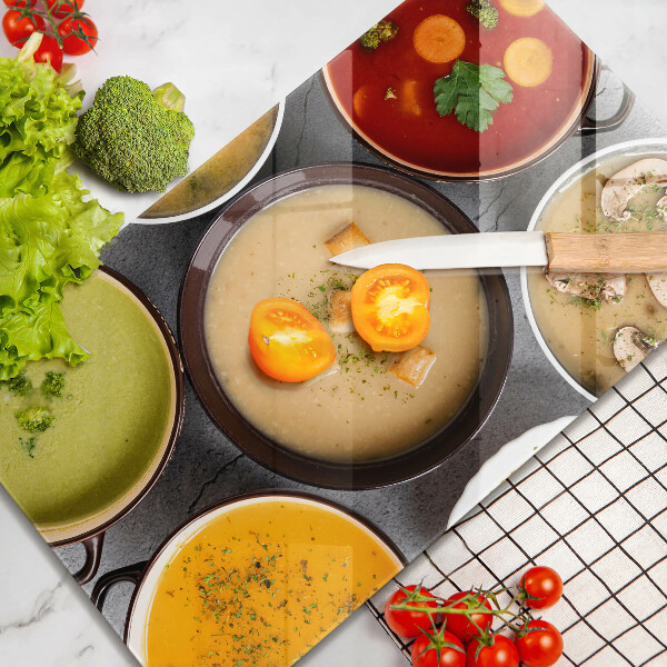 Work surface savers Colorful soups