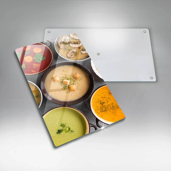 Work surface savers Colorful soups