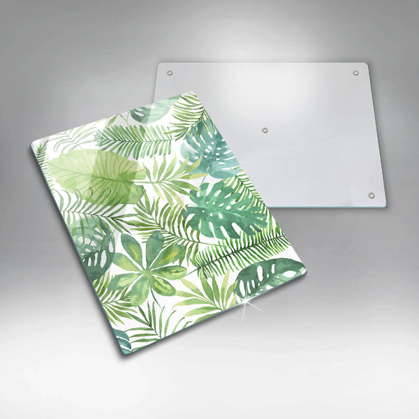 Induction hob protector Boho watercolors leaves