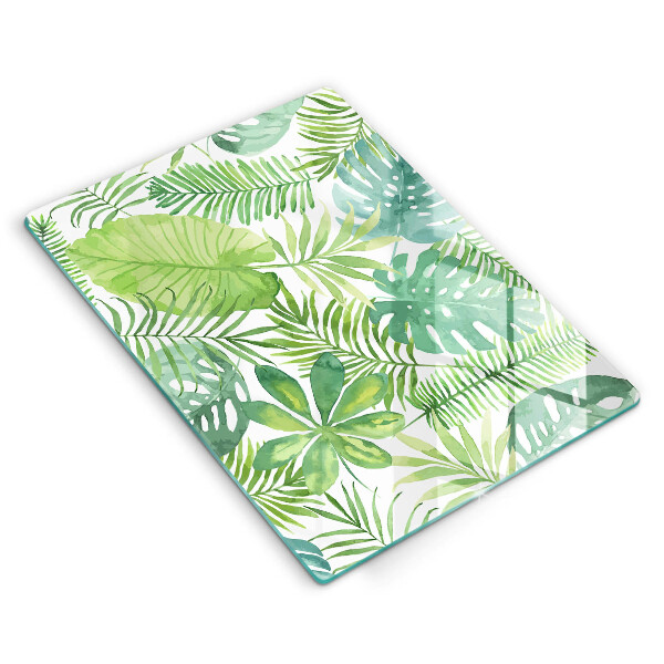 Induction hob protector Boho watercolors leaves