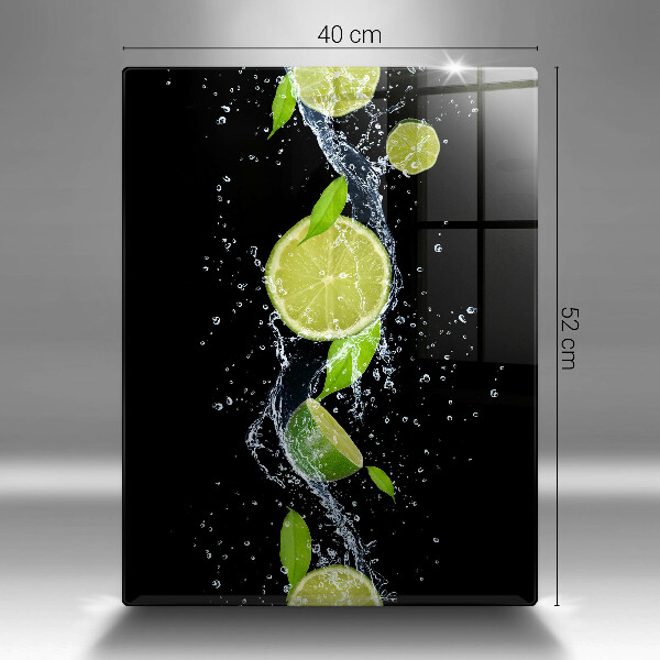 Induction hob protector Juicy lime in water