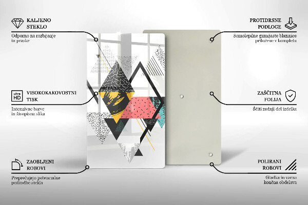 Induction hob protector Abstraction of the triangle