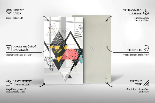 Induction hob protector Abstraction of the triangle