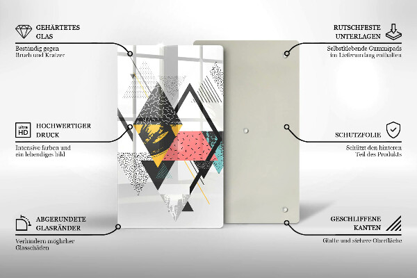 Induction hob protector Abstraction of the triangle