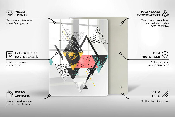 Induction hob protector Abstraction of the triangle