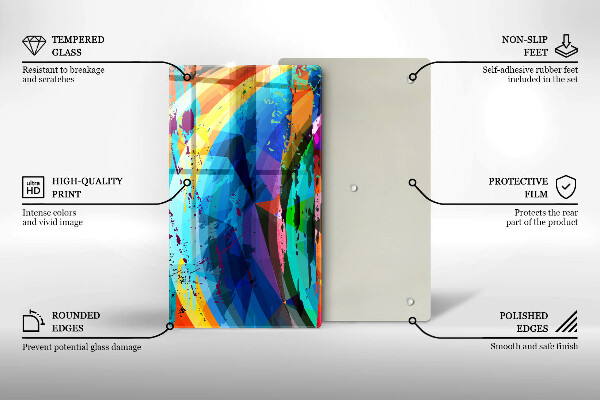 Induction hob protector Colorful paint stains