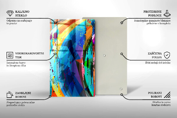 Induction hob protector Colorful paint stains