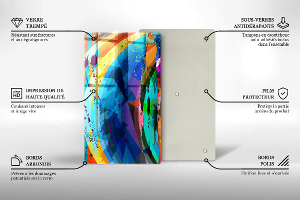 Induction hob protector Colorful paint stains