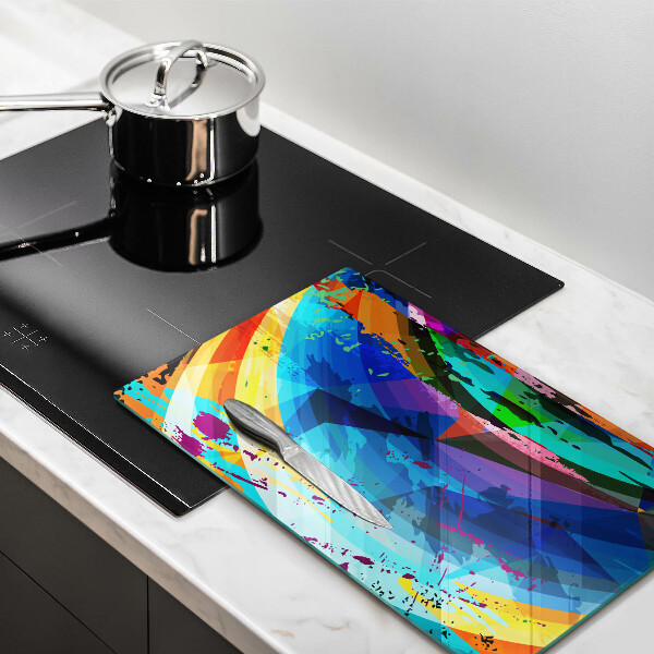 Induction hob protector Colorful paint stains
