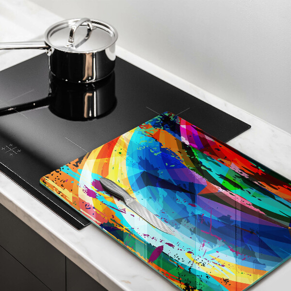 Induction hob protector Colorful paint stains