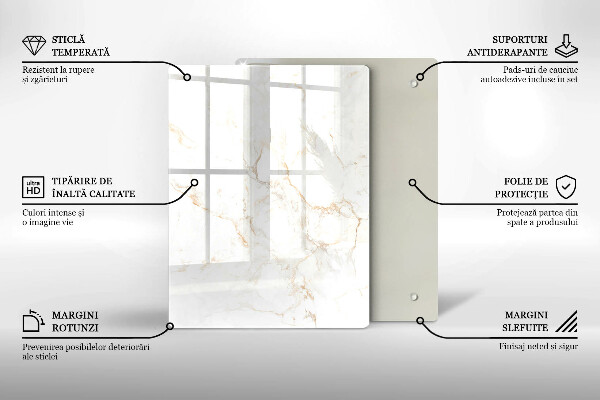 Induction hob protector Elegant stone marble