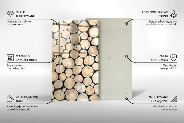 Induction hob protector Wood trunks of the tree