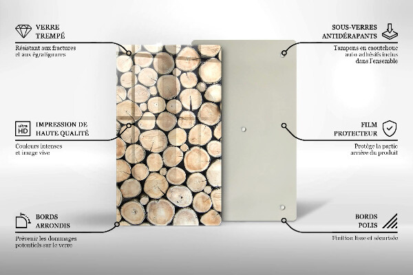 Induction hob protector Wood trunks of the tree
