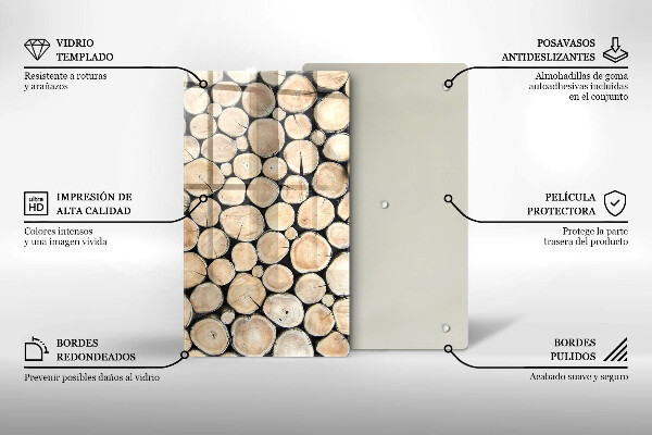 Induction hob protector Wood trunks of the tree
