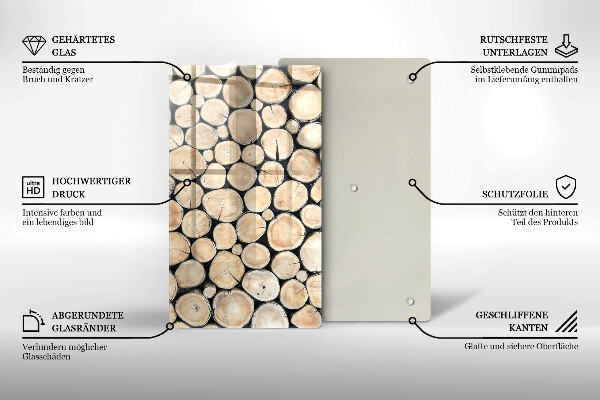 Induction hob protector Wood trunks of the tree