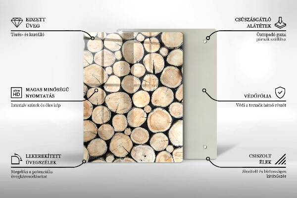 Induction hob protector Wood trunks of the tree