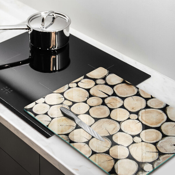 Induction hob protector Wood trunks of the tree