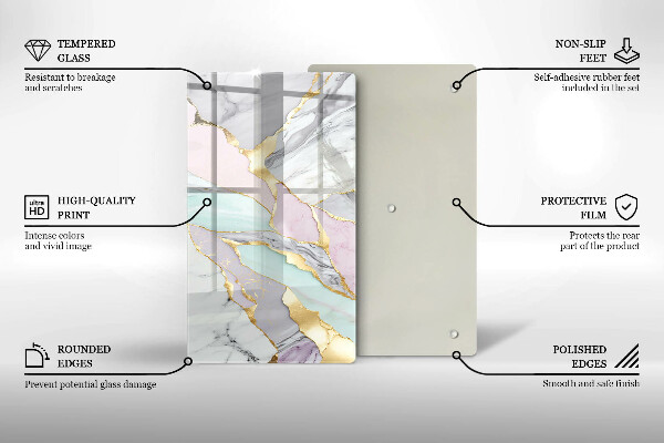Worktop cover Pastel marble