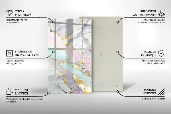 Worktop cover Pastel marble