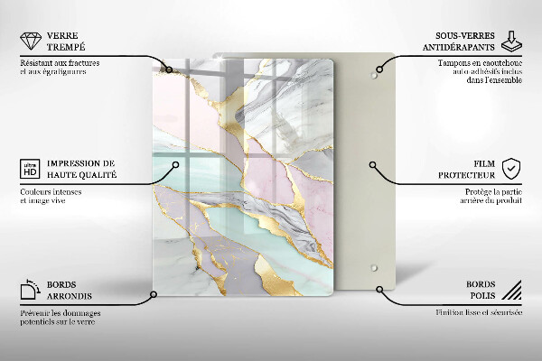 Worktop cover Pastel marble