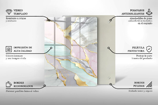 Worktop cover Pastel marble