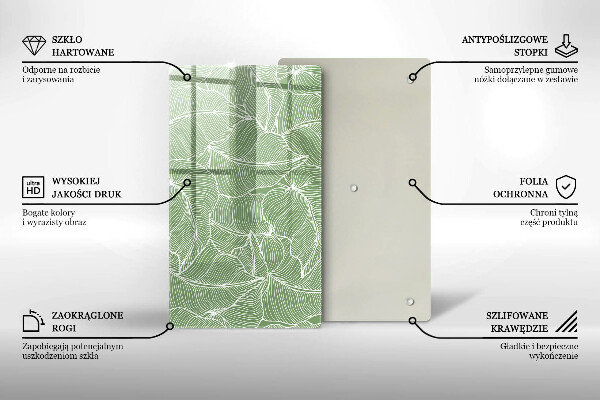 Worktop cover Linear leaves