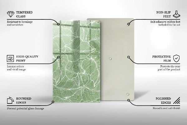 Worktop cover Linear leaves