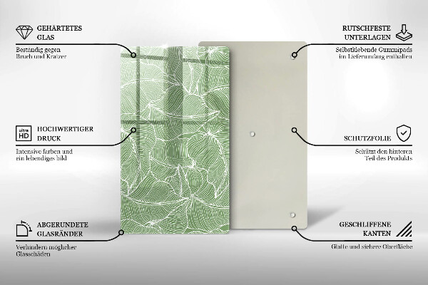 Worktop cover Linear leaves