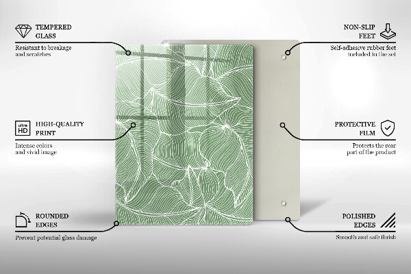 Worktop cover Linear leaves