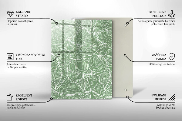 Worktop cover Linear leaves