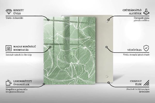 Worktop cover Linear leaves