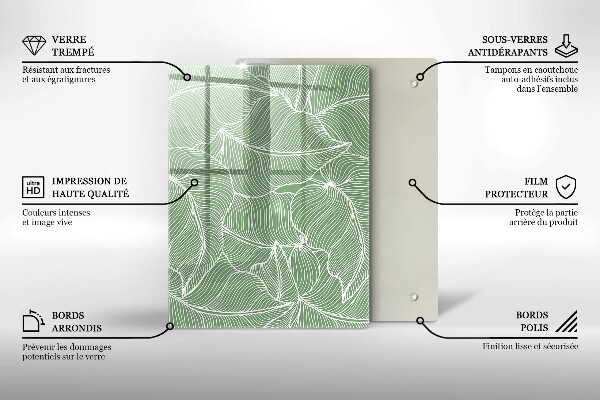 Worktop cover Linear leaves