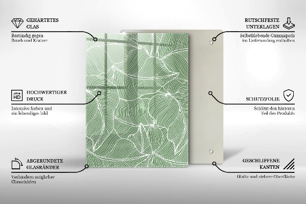 Worktop cover Linear leaves