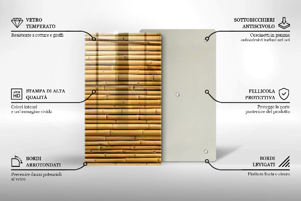 Induction hob protector Nature boho bamboo