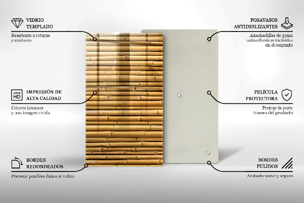 Induction hob protector Nature boho bamboo