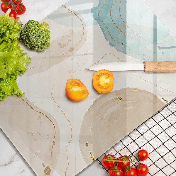 Induction hob protector Boho, spots and gold