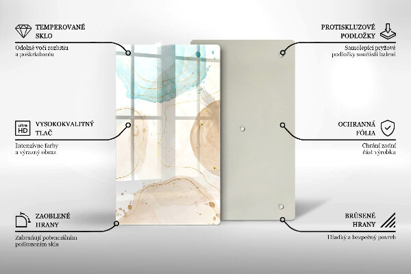 Induction hob protector Boho, spots and gold