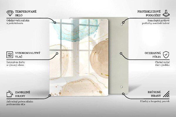 Induction hob protector Boho, spots and gold