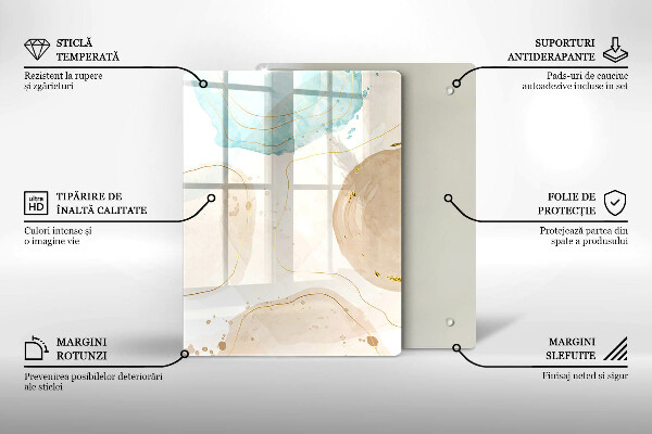 Induction hob protector Boho, spots and gold