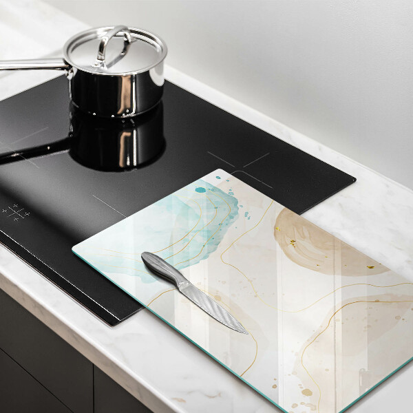Induction hob protector Boho, spots and gold
