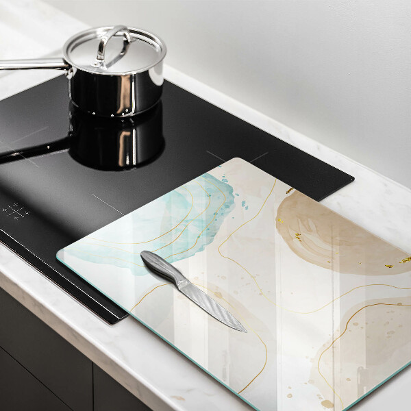 Induction hob protector Boho, spots and gold