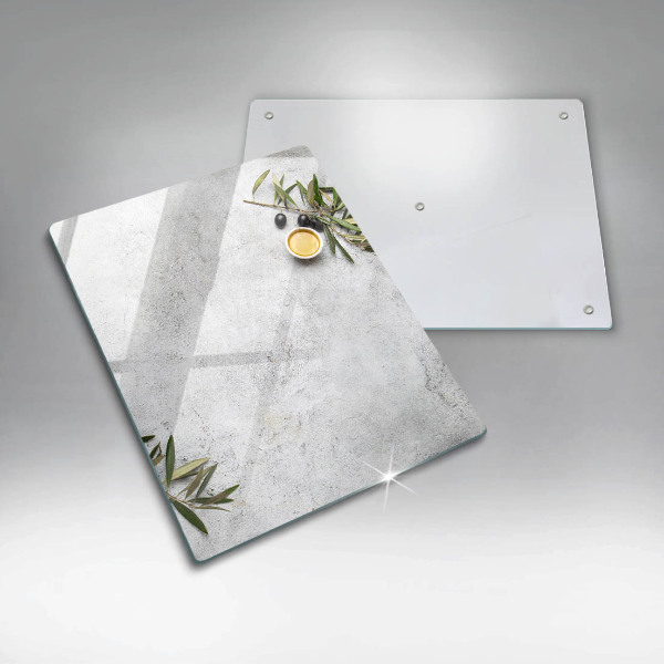 Kitchen countertop cover Olives on concrete