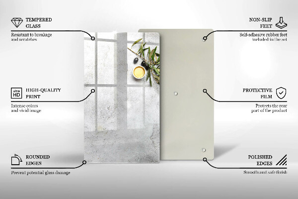 Kitchen countertop cover Olives on concrete