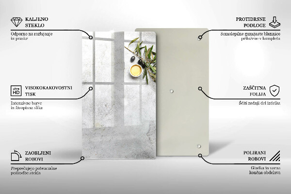 Kitchen countertop cover Olives on concrete