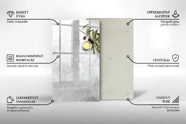 Kitchen countertop cover Olives on concrete